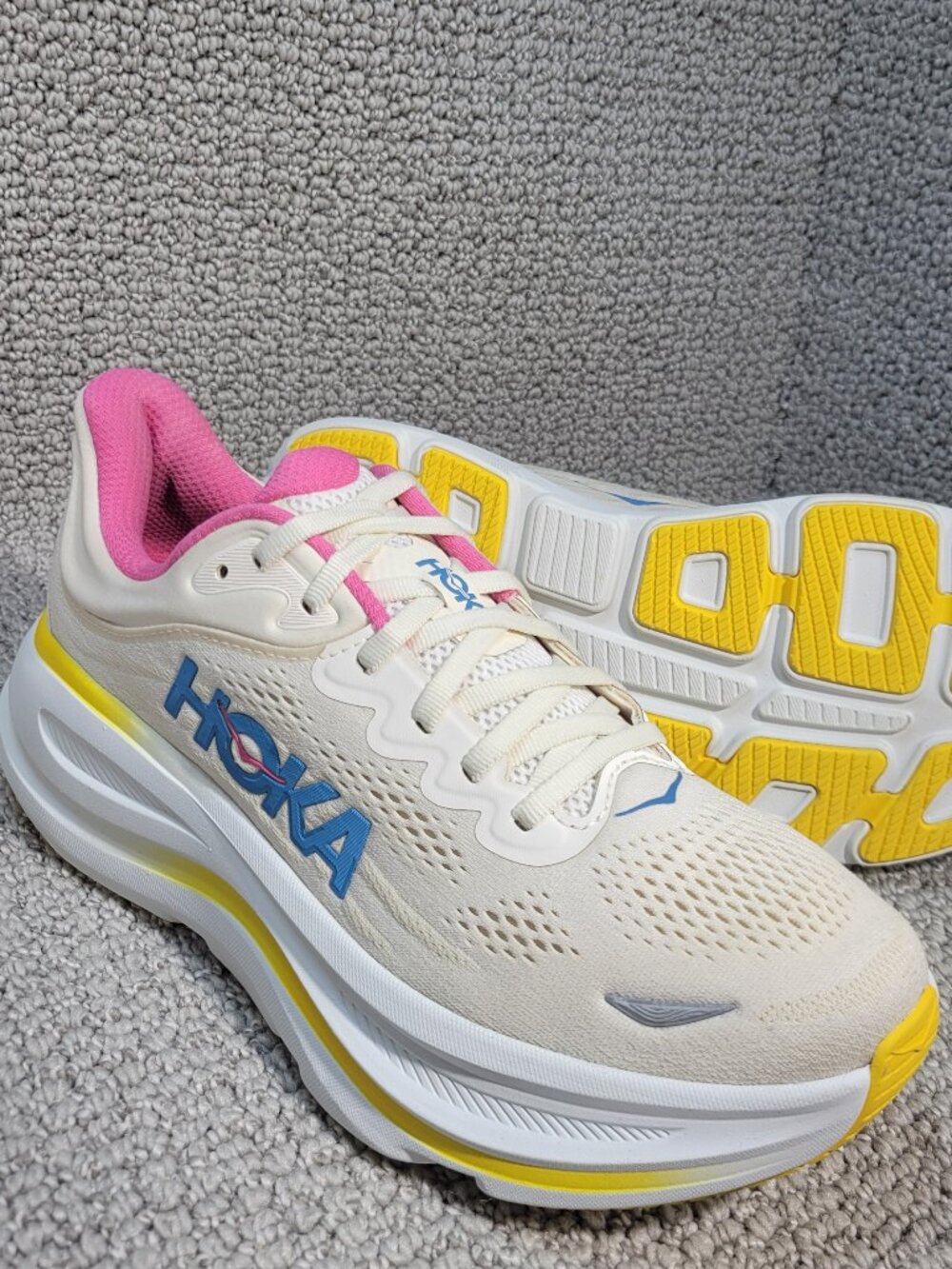 Hoka One One Bondi 9 Women's Size 6B Alabaster/Birch 1162012 ALBST